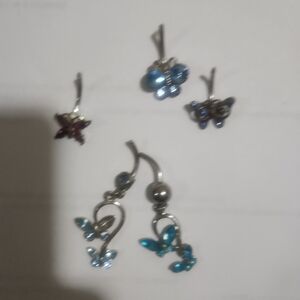 Elegant Butterfly Belly Button Rings